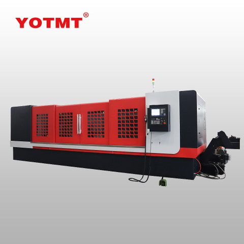 Комбинированный торцовочно-центрировочный станок с ЧПУ YOTMT ST26-2000/3000/4000 со сверлильно-фрезерными шпинделями